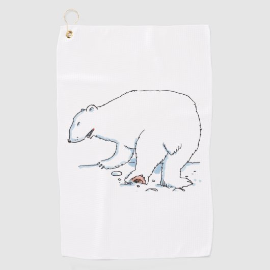 ホッキョクグマのゴルフタオル ゴルフタオル (正面)