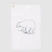 ホッキョクグマのゴルフタオル ゴルフタオル (正面)