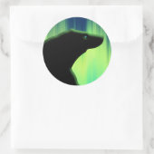 ホッキョクグマのステッカー野生動物アートステッカー ラウンドシール (バッグ)