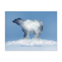 ホッキョクグマのセーター天気ポストカード