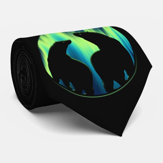 ホッキョクグマのネクタイ野生動物のアートタイベアーネクタイ ネクタイ (ロール)