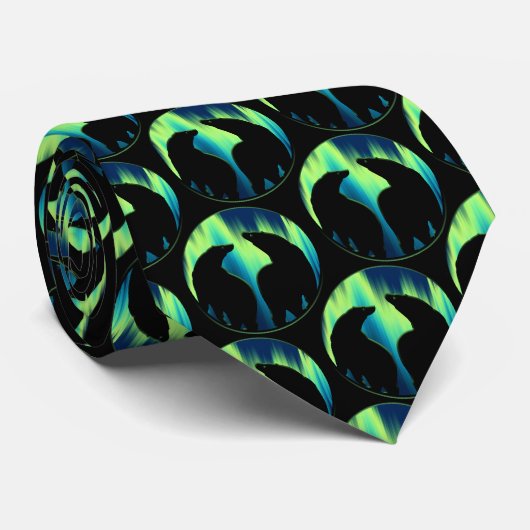 ホッキョクグマのネクタイ野生動物のアートタイベアーネクタイ ネクタイ (ロール)