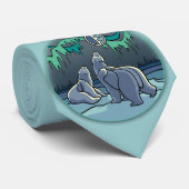 ホッキョクグマのネクタイ野生動物のアートタイベアーネクタイ ネクタイ (ロール)