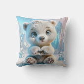 ホッキョクグマのハート クッション (正面)