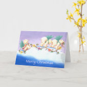 ホッキョクグマのパレード カード (黄色い花)