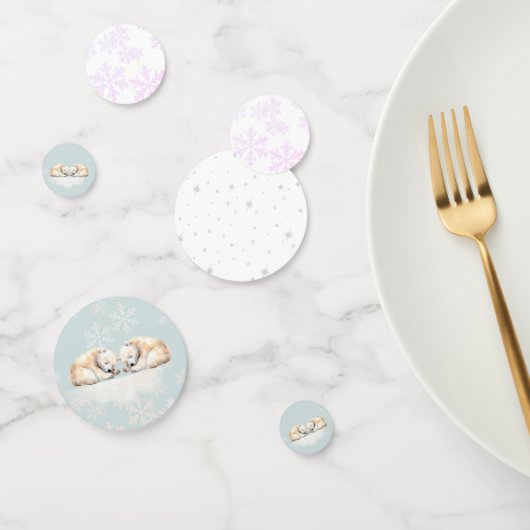 ホッキョクグマのパーティー紙吹雪 コンフェッティ (グループ)