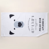 ホッキョクグマのプランジ ビーチタオル (正面)