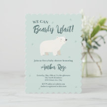 ホッキョクグマのベビーシャワー｜We Can Bearly Wait Baby Shower