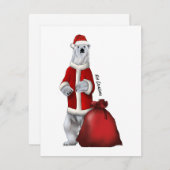 ホッキョクグマのホリデーカード シーズンカード (正面/裏面)