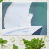 ホッキョクグマのメリークリスマス キッチンタオル (折り畳み)