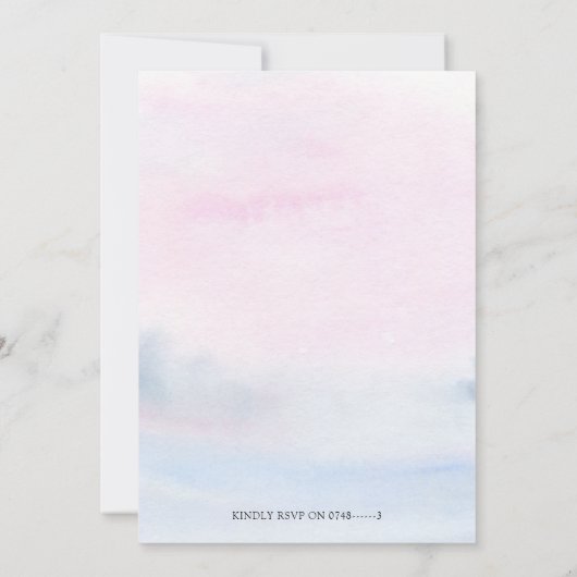 ホッキョクグマの冬のクリスマスジェンダーが明らかにする 招待状 (裏面)