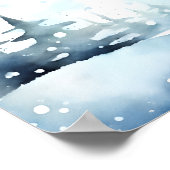 ホッキョクグマの冬の真冬の待ち赤ちゃんシャワーへようこそ ポスター (角)