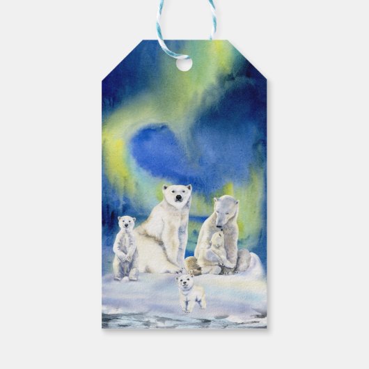 ホッキョクグマの冬の真夏待ち赤ちゃんシャワーの好意 ギフトタグ (裏面)