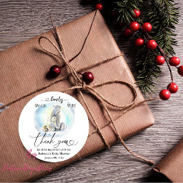 ホッキョクグマの冬の真夏待ち赤ちゃんシャワーの好意 ラウンドシール