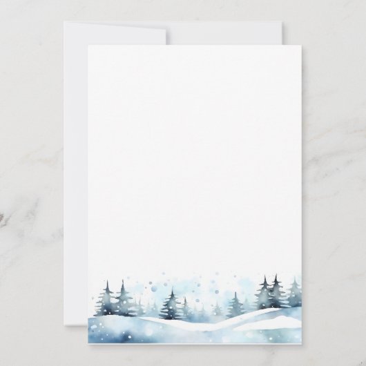 ホッキョクグマの冬の真珠のように待つ赤ちゃんシャワー 招待状 (裏面)