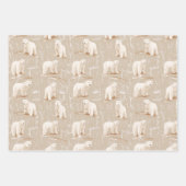 ホッキョクグマの冬 ラッピングペーパーシート (正面3)