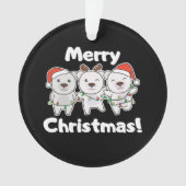 ホッキョクグマの動物ホッキョクグマメリー オーナメント (正面)