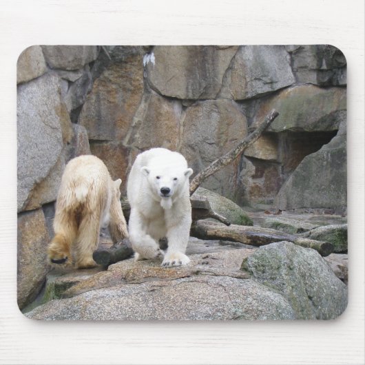 ホッキョクグマの口 マウスパッド (正面)