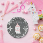 ホッキョクグマの女の子の冬のベビーシャワー ペーパープレート (パーティー)