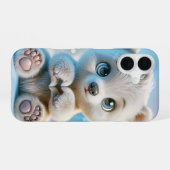 ホッキョクグマの子グマ iPhone 16ケース (裏面横)