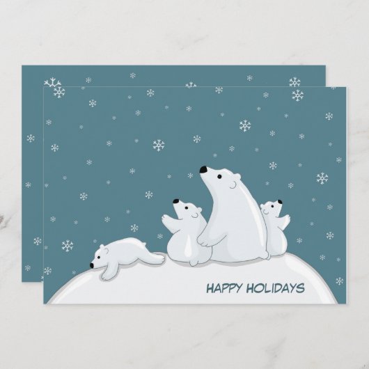 ホッキョクグマの家族 シーズンカード (正面/裏面)