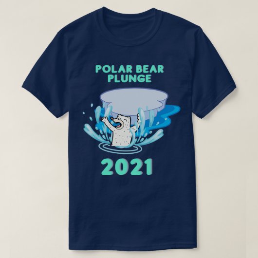 ホッキョクグマの急落2021 Tシャツ (デザイン正面)
