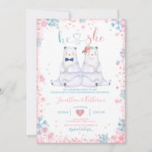 ホッキョクグマの性別が雪片を明らかにする 招待状 (正面)