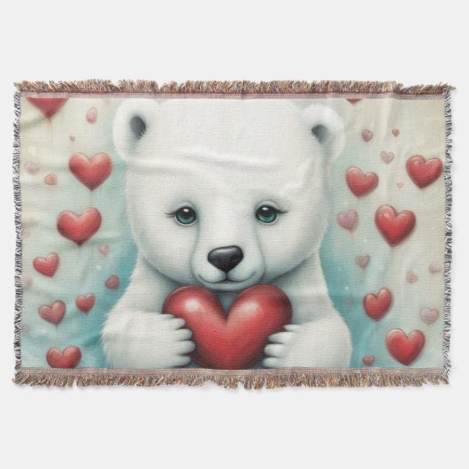 ホッキョクグマの愛1 スローブランケット (正面)