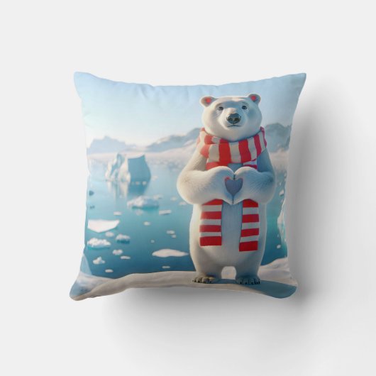 ホッキョクグマの愛 クッション (裏面)