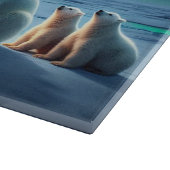 ホッキョクグマの母カブクリスマスツリーノーザンライト カッティングボード (角)