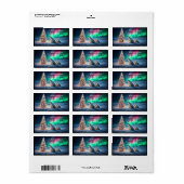 ホッキョクグマの母カブクリスマスツリーノーザンライト ラベル (フルシート)