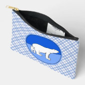 ホッキョクグマの母親と絵を描カブの野生動物の芸術 アクセサリーポーチ (見開き)