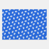 ホッキョクグマの母親と絵を描カブの野生動物の芸術 ラッピングペーパーシート (正面3)