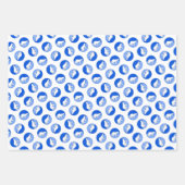 ホッキョクグマの母親と絵を描カブの野生動物の芸術 ラッピングペーパーシート (正面2)