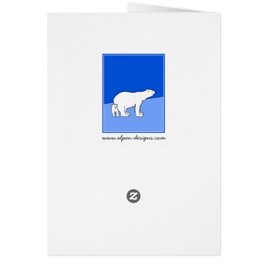 ホッキョクグマの母親と絵画かわいい子たち – Wildlife Art (裏面)