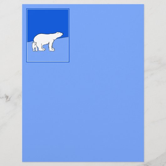 ホッキョクグマの母親と絵画かわいい子たち – Wildlife Art (正面)