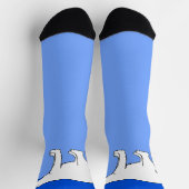 ホッキョクグマの母親と絵画かわいい子たち – Wildlife Art ソックス (上部)