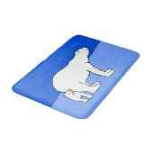 ホッキョクグマの母親と絵画かわいい子たち – Wildlife Art バスマット (アングル)