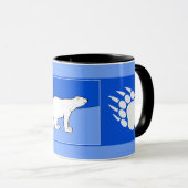 ホッキョクグマの母親と絵画かわいい子たち – Wildlife Art マグカップ (正面右)