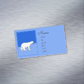 ホッキョクグマの母親と絵画かわいい子たち – Wildlife Art マグネット名刺 (インサイチュ)