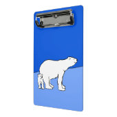 ホッキョクグマの母親と絵画かわいい子たち – Wildlife Art ミニクリップボード (アングル2)