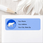 ホッキョクグマの母親と絵画かわいい子たち – Wildlife Art ラベル (インサイチュ)