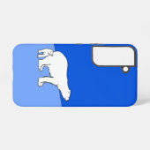 ホッキョクグマの母親と絵画かわいい子たち – Wildlife Art Samsung Galaxyケース (裏面横)