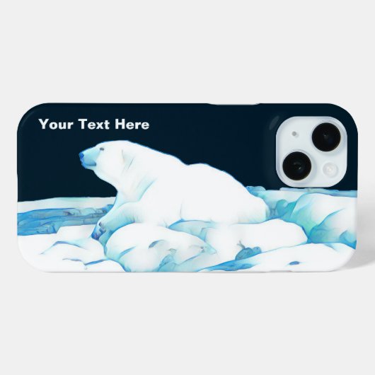 ホッキョクグマの氷のケース iPhoneケース Case-Mate iPhoneケース (裏面 (横))