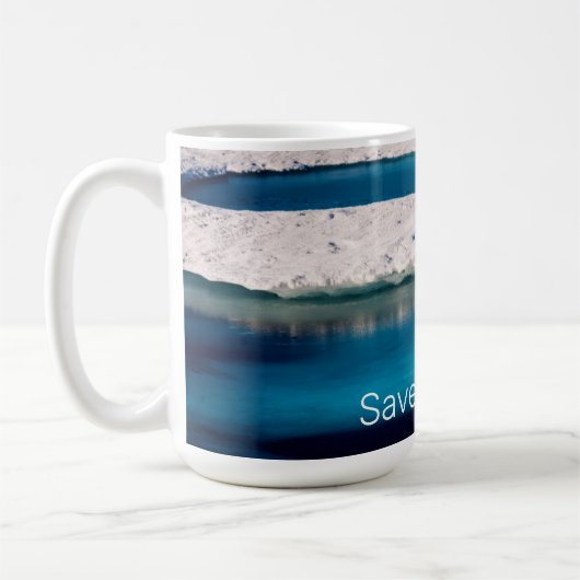 ホッキョクグマの温暖化感動的気候 コーヒーマグカップ (左)