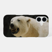 ホッキョクグマの笑顔 iPhone 16ケース (裏面横)