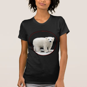 ホッキョクグマの絵画オリジナル野生生物アート Tシャツ