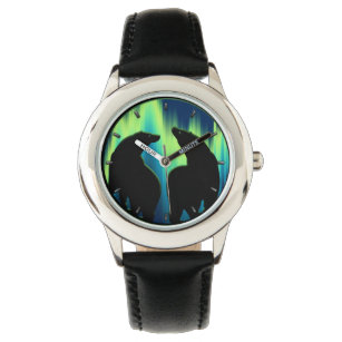 ホッキョクグマの腕時計ワイルドライフアートベアーリストウォッチ 腕時計