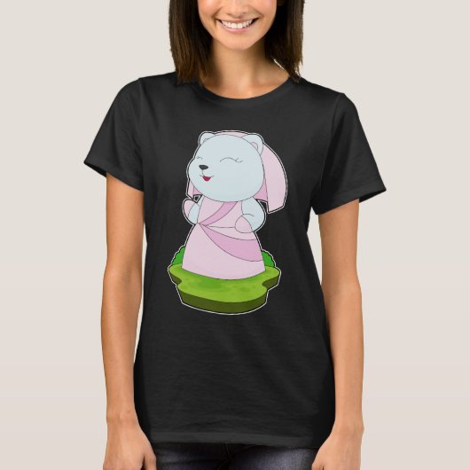 ホッキョクグマの花嫁衣装 ウェディング Tシャツ (正面)