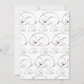 ホッキョクグマの赤ちゃんシャワーウッドランドウィンターピンクの女の子 招待状 (裏面)